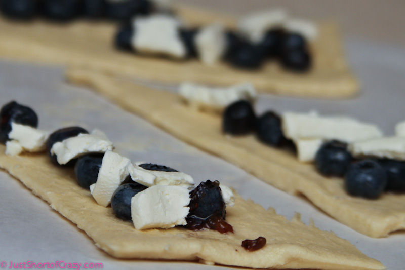Blueberry Cream Cheese Croissant Recipe - Just Short of Crazy