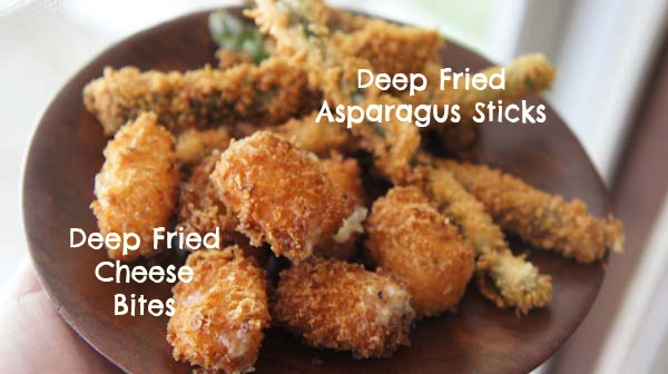 Easy Appetizer Recipes like our Deep Fried Green Peppers, Deep Fried Cheese Bites, and Deep Fried Asparagus Sticks are ideal for a great yummy & easy snack!