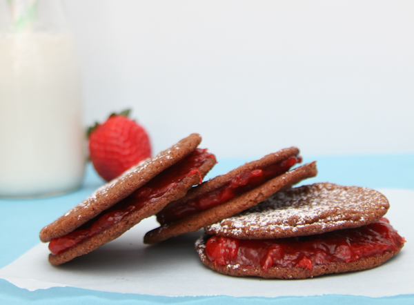 Nutella and Strawberry Cookies