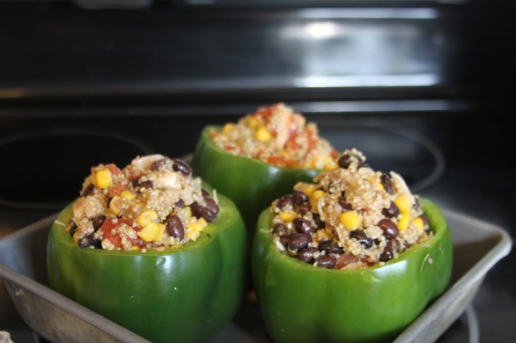 Make our Quinoa Stuffed Peppers featuring Roth Cheese for a delicious protein packed vegetarian friendly meal everyone will love!