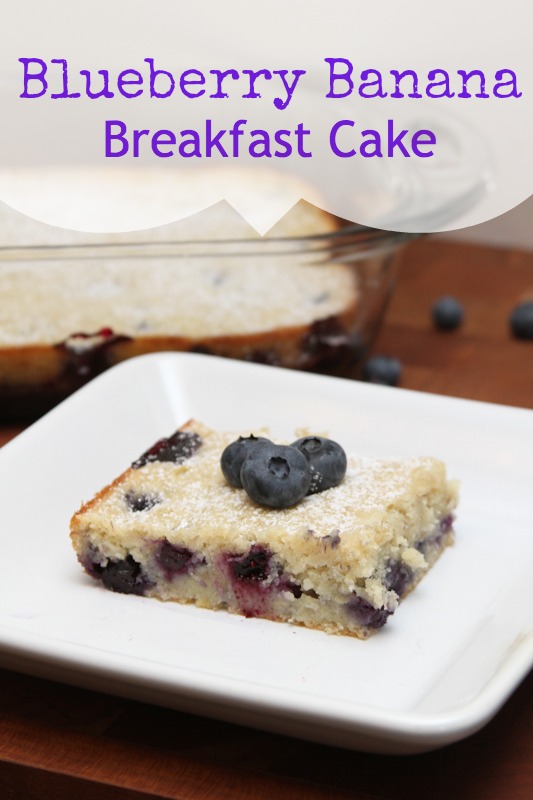 Blueberry banana breakfast cake