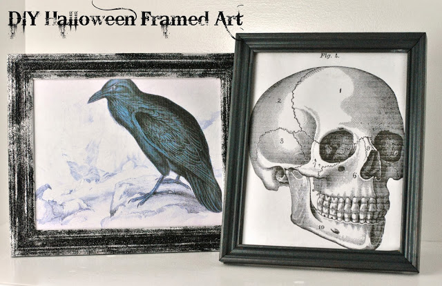 framed halloween art