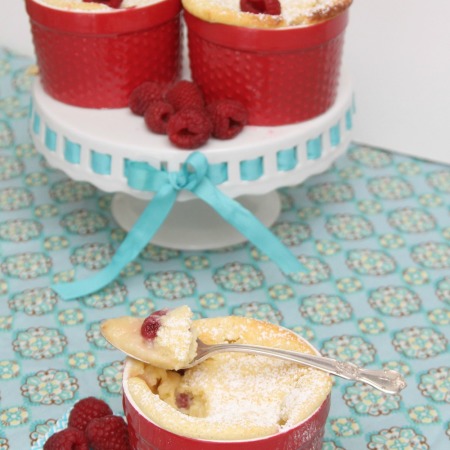 lemon raspberry sponge pudding