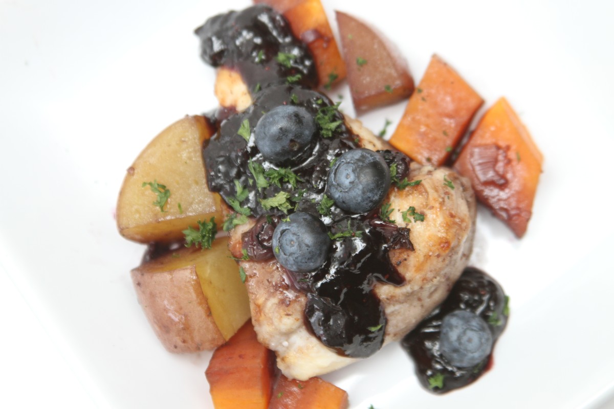Blueberry Balsamic Glazed Chicken Recipe Just Short of Crazy