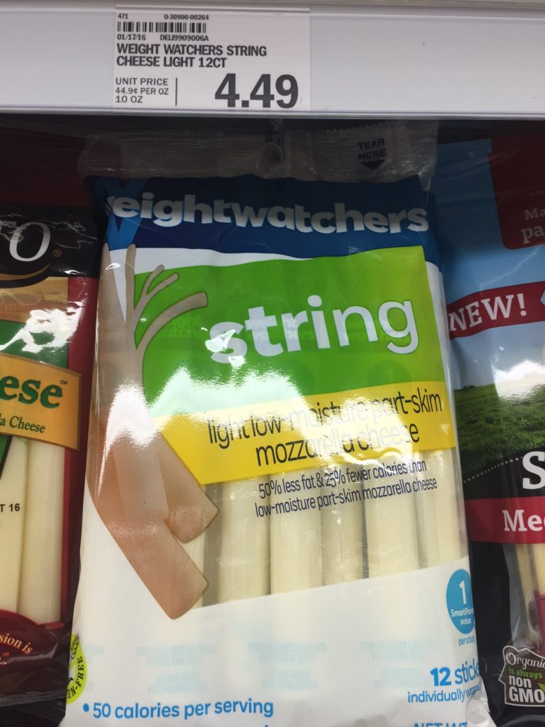 Great Weight Watchers Snack Light String Cheese Just Short of Crazy