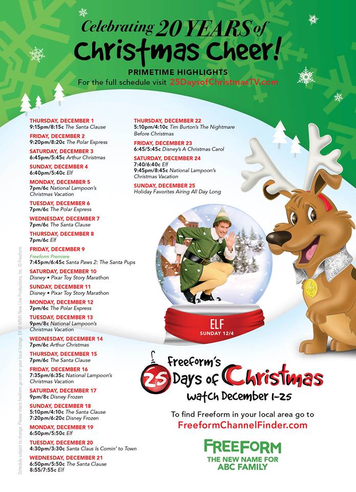 Freeform s 25 Days Of Christmas TV Shows formally ABC Family Just Freeform s 25 Days Of Christmas TV Shows formally ABC Family Just