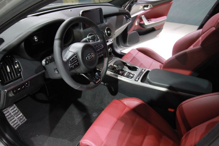 North American International Auto Show kia stinger interior