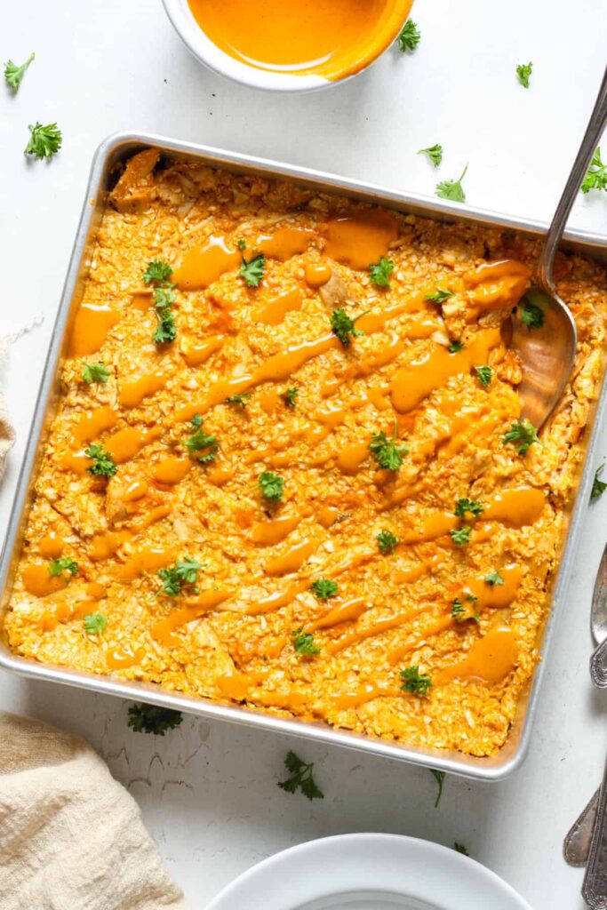 Buffalo Chicken Casserole.