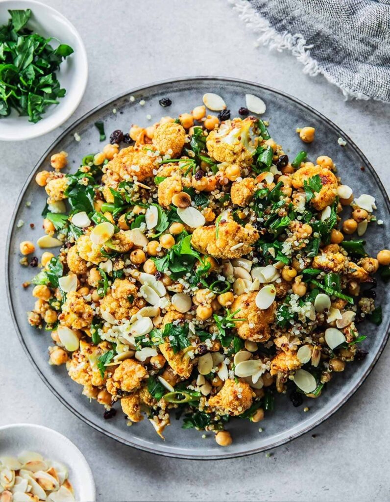 oasted Cauliflower Salad With Chickpeas.