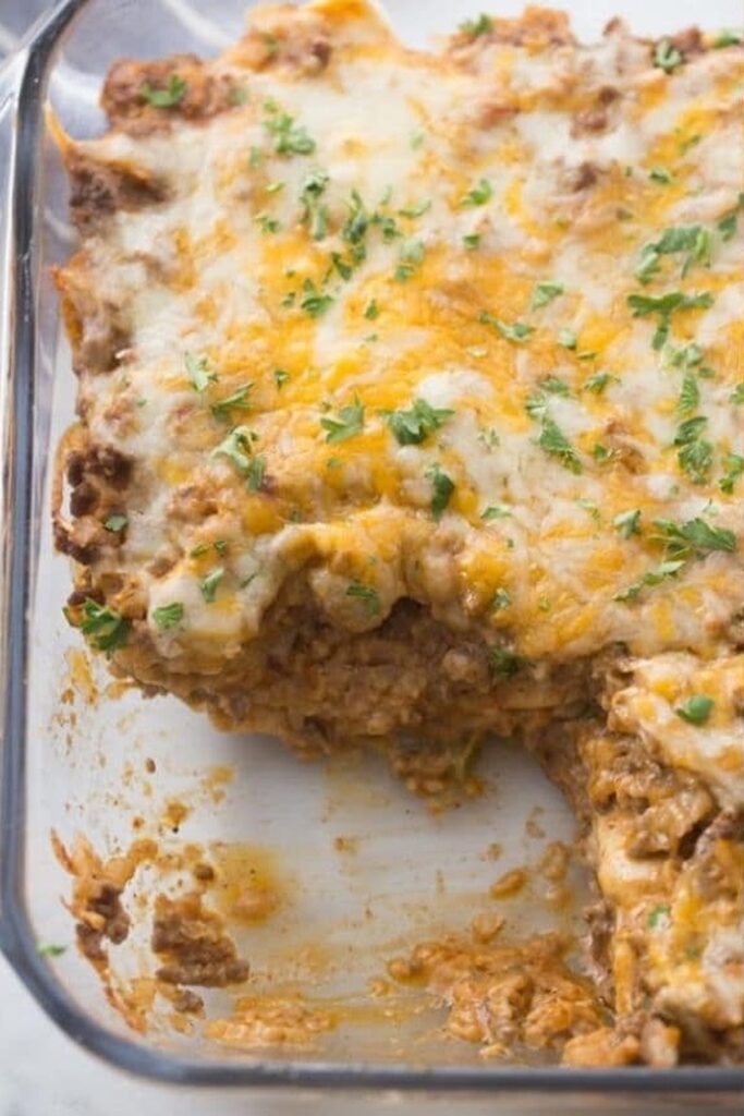Low Carb Mexican Taco Bake