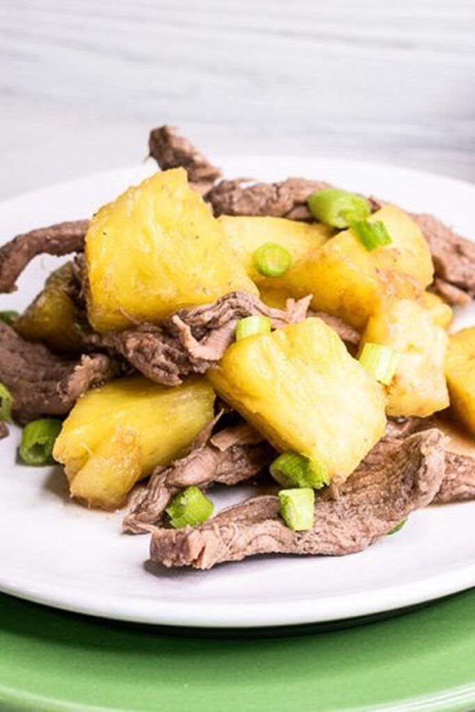 Pineapple Beef Stir Fry.