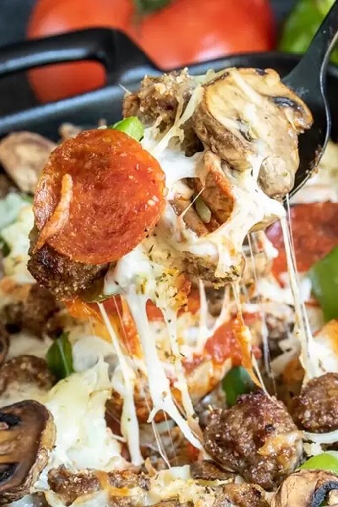 Low Carb Pizza Casserole.