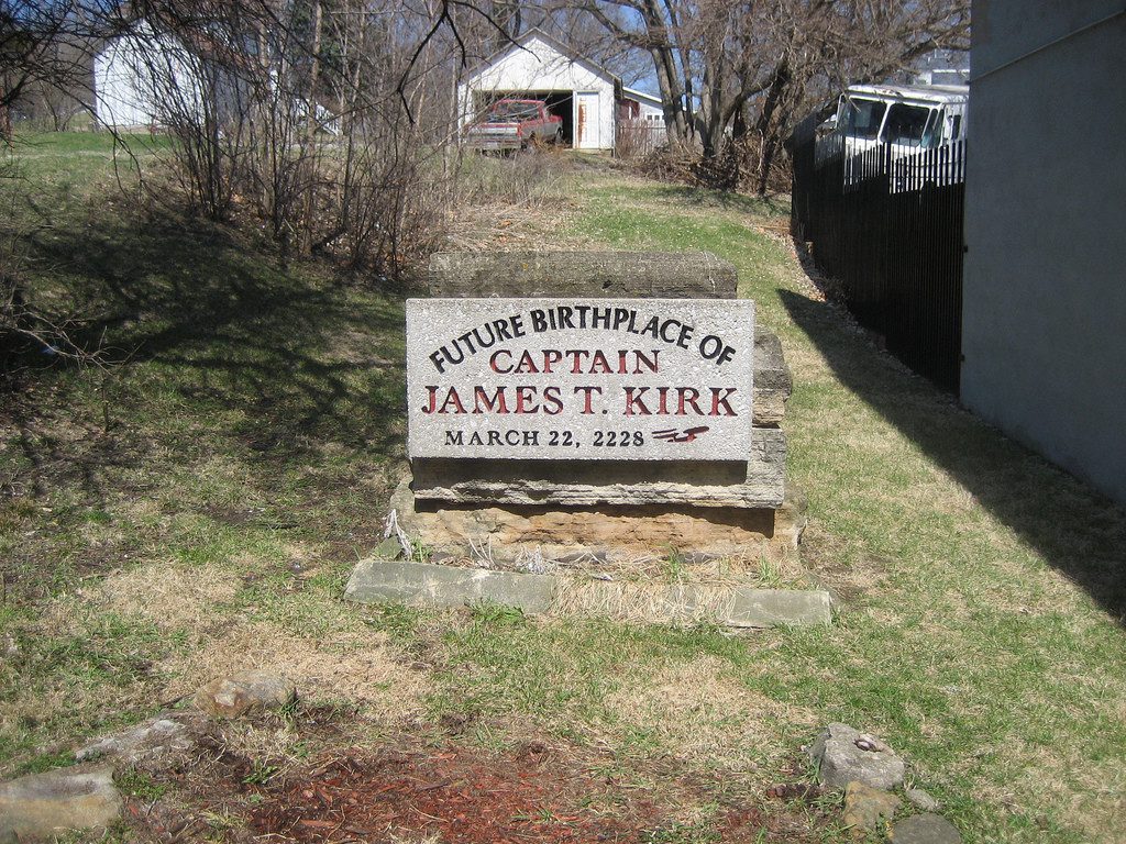 Photo of a stone calming the future birthplace of Captain James T. Kirk in March 22,2228.