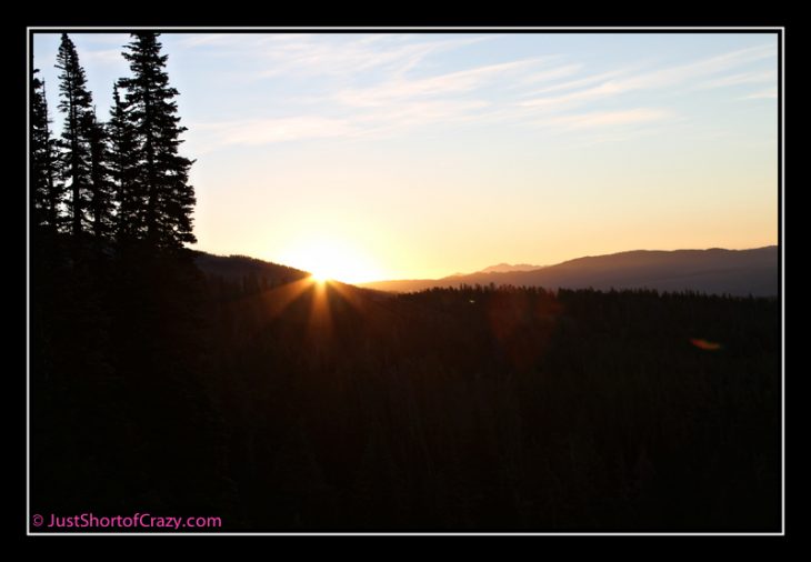 Sunrise over yellowstone national park