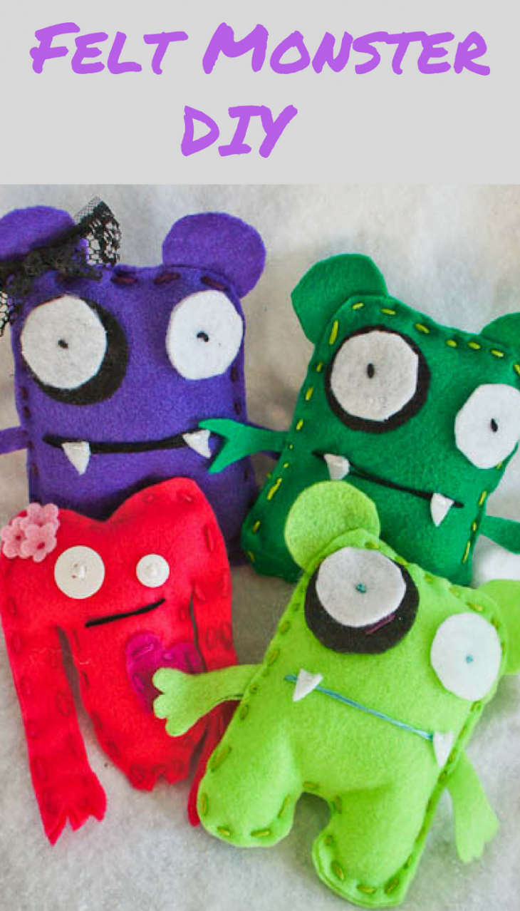 Felt Monster Tutorial Just Short of Crazy