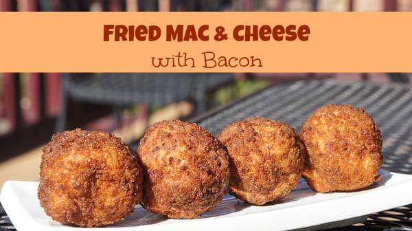 fried mac & cheese with bacon