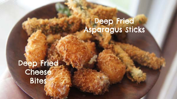 deep fried asparagus sticks