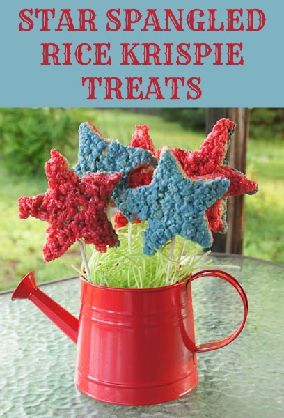 star spangled rice krispie treats