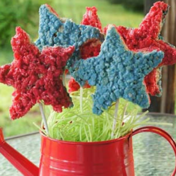 star spangled rice krispie treats