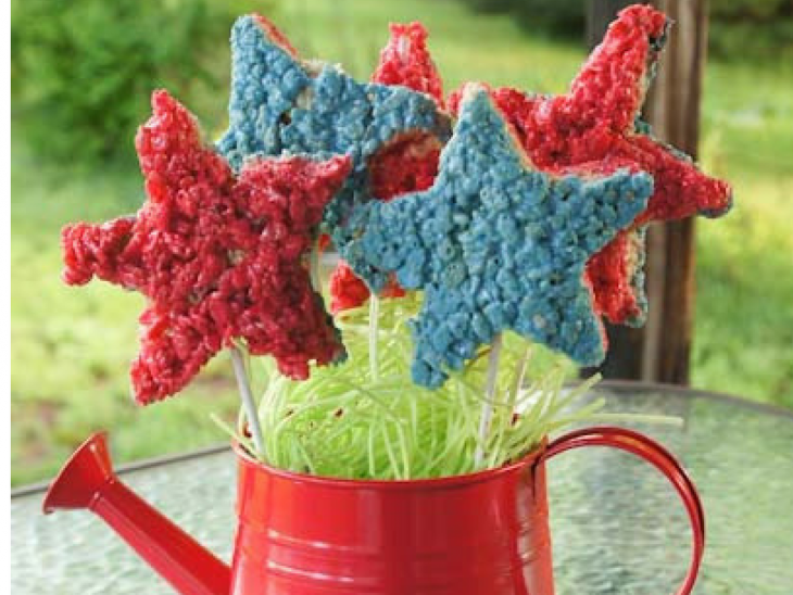 star spangled rice krispie treats