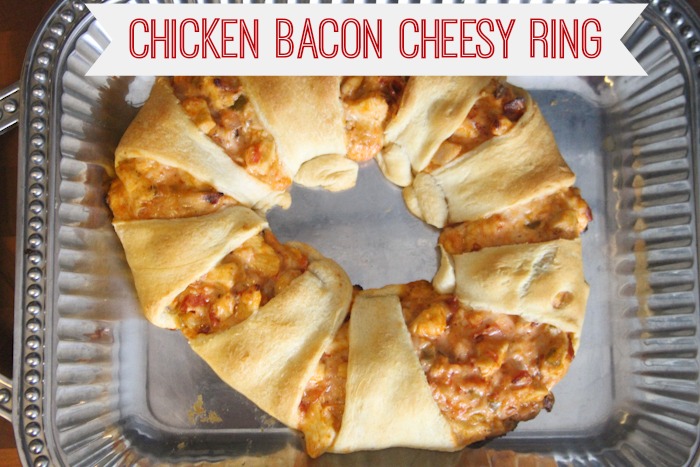 Chicken Bacon Cheesy Ring Holiday Recipe + Brunch Hosting Tips