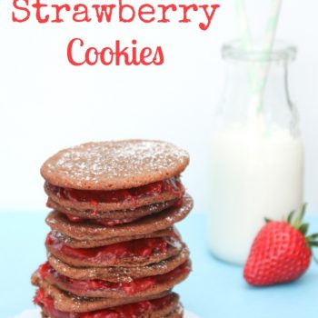 nutella strawberry cookies