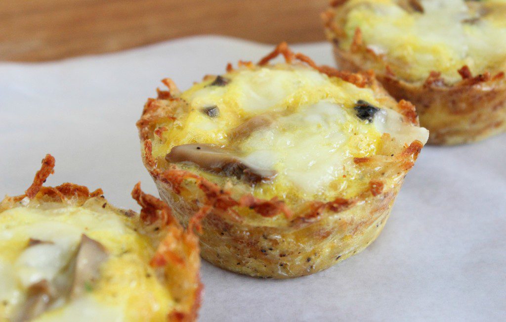 Enjoy our freezer friendly Mini Mushroom & Egg Hashbrown Casserole Recipe for a great protein packed breakfast option everyone will love!