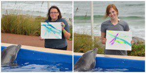 Painting with Lily the Dolphin at Marineland