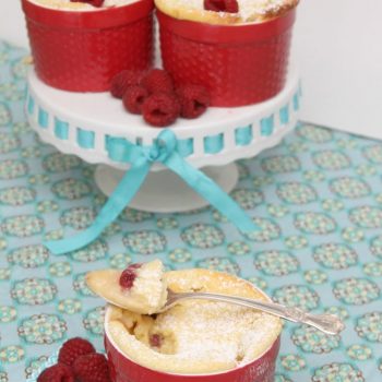 lemon raspberry sponge pudding