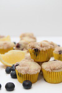 mini lemon blueberry coffee cakes