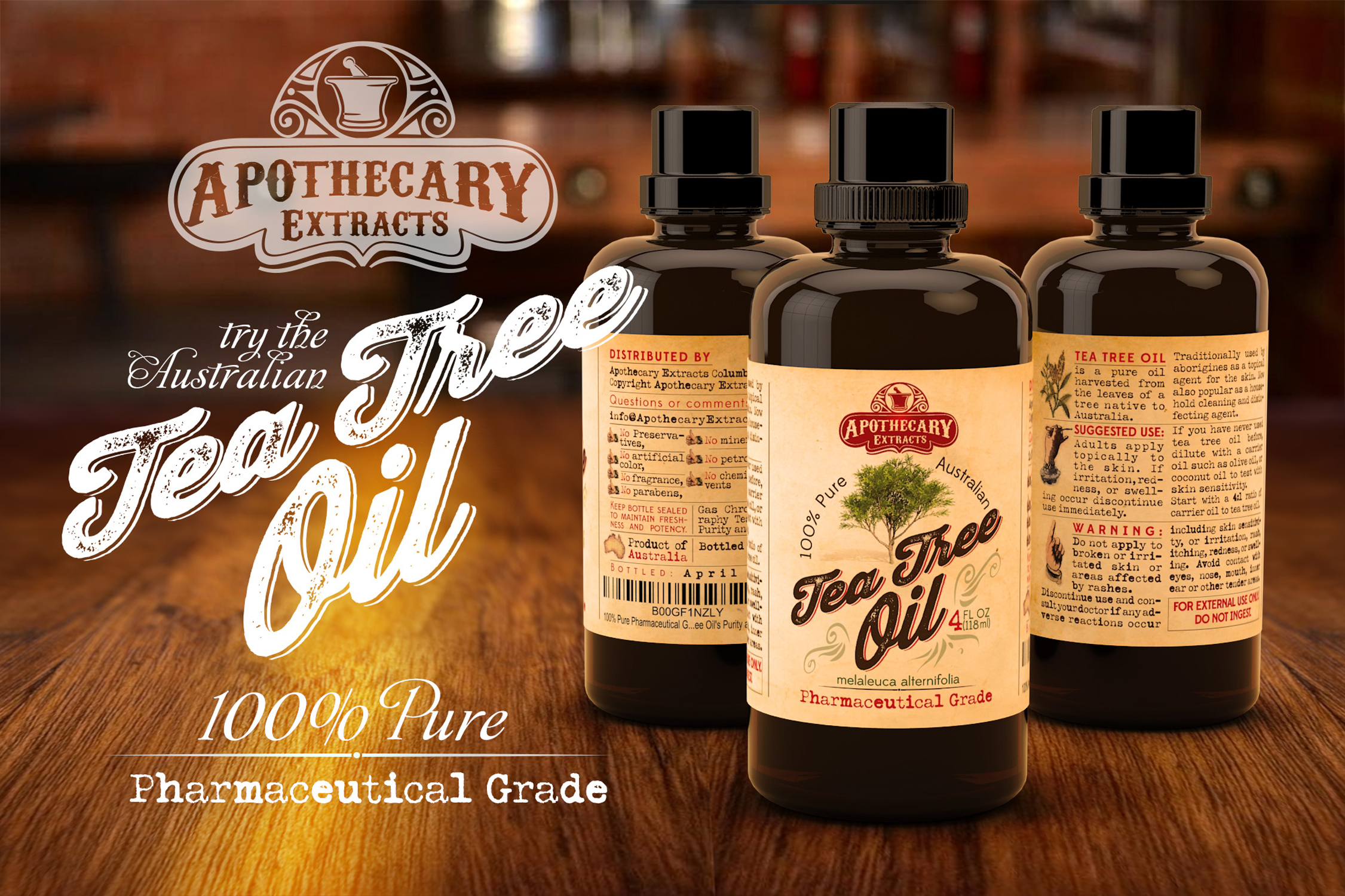 Apothecary Extracts 100% Pure Australian Tea Tree Oil ...