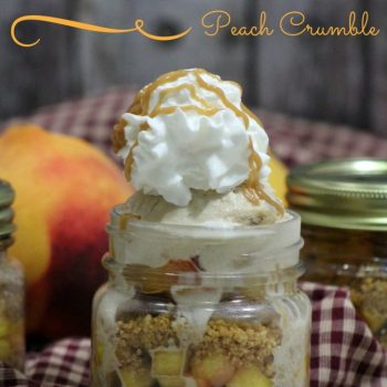Mason Jar Peach Crumble