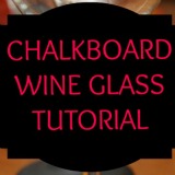 Easy to make chalkboard wine glasses
