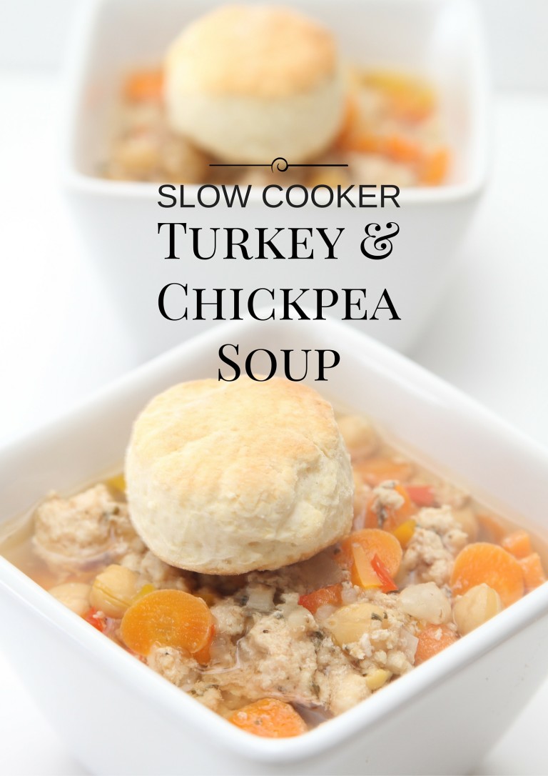 Slow Cooker Turkey and Chickpea Soup
