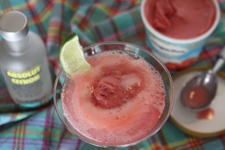 Vodka Raspberry Sorbet Cooler