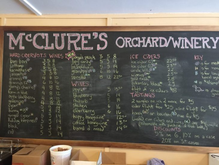 south bend & peru Indiana, mcclures orchard, where to eat in peru indiana