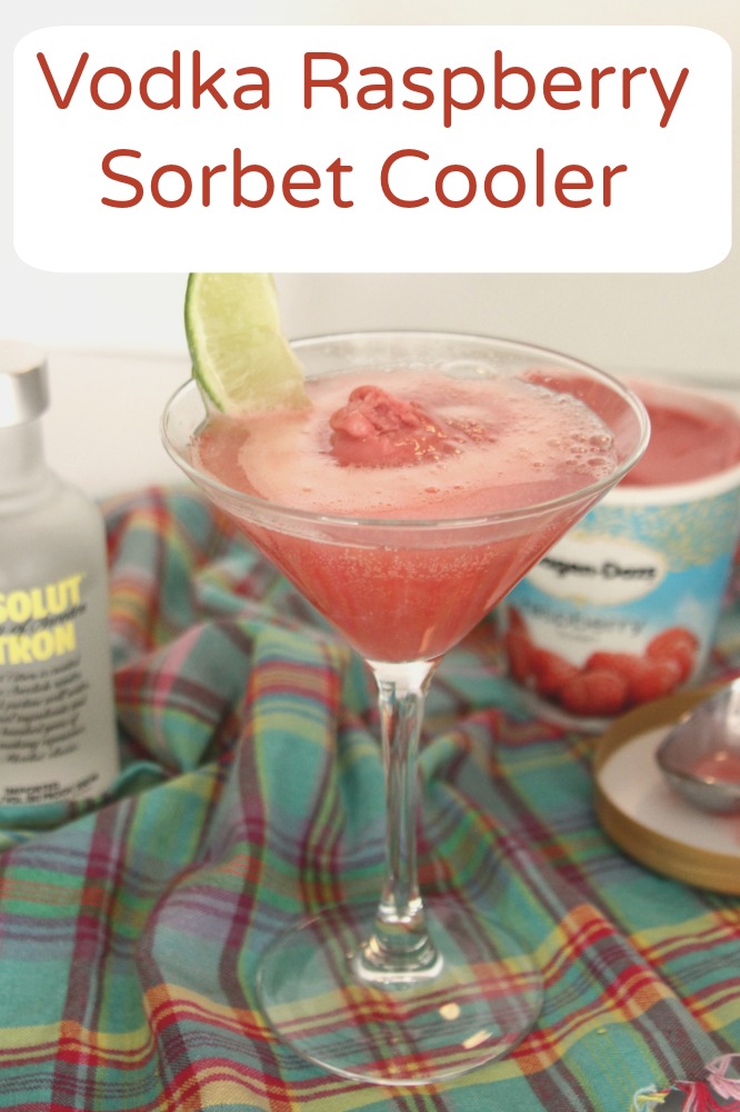 Vodka Raspberry Sorbet Cooler