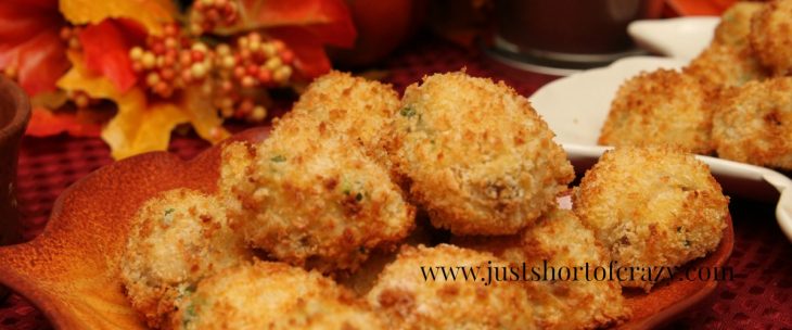 pea and sausage risotto-balls