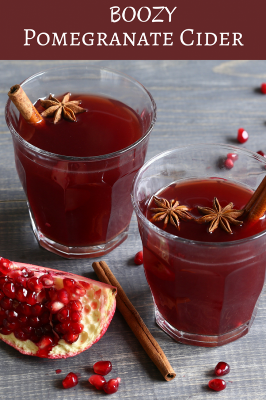 boozy pomegranate cider