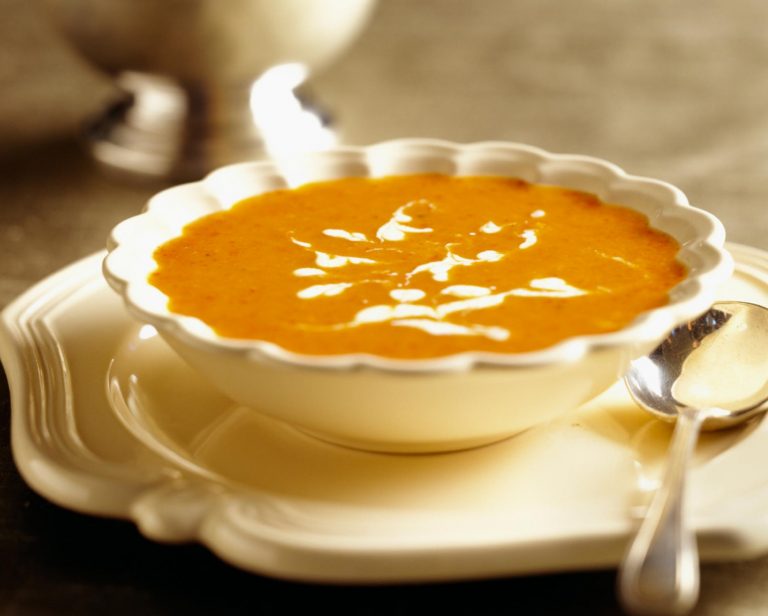 Butternut Squash Soup with Cider Cream