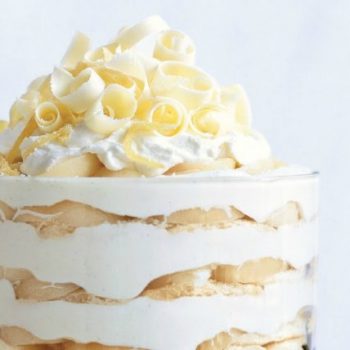 white chocolate trifle