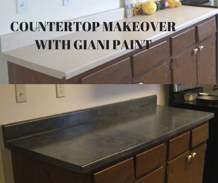 How To Paint Countertops With Giani, Giani Marble Countertop Paint Before And After