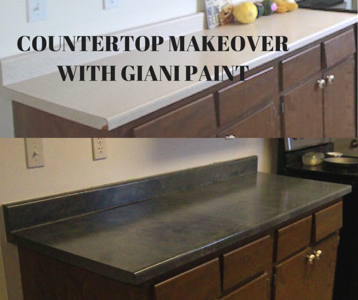 How To Paint Countertops with Giani SmallHouseLiving Just Short of Crazy