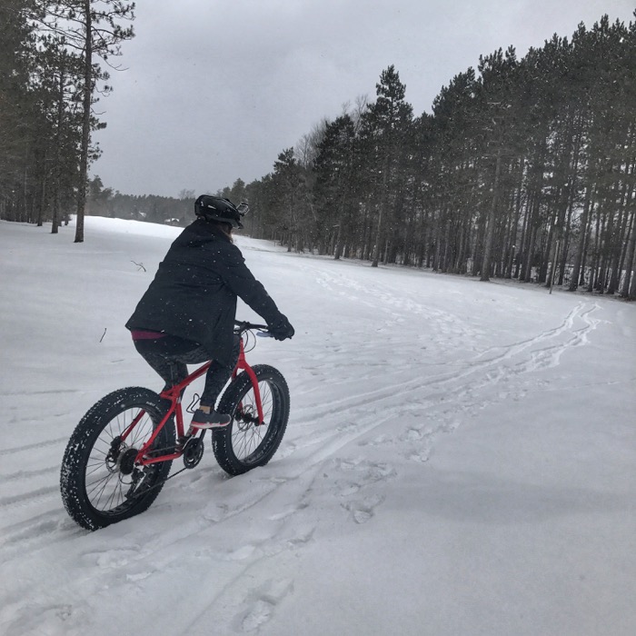 Photo of a person Fat Tire Biking.