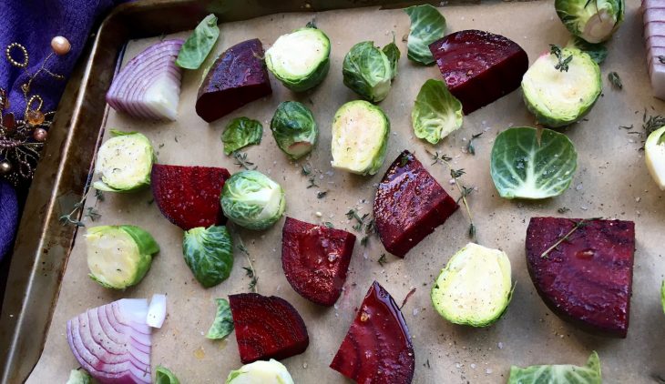 Roasted Red Beets & Brussels Sprouts Recipe