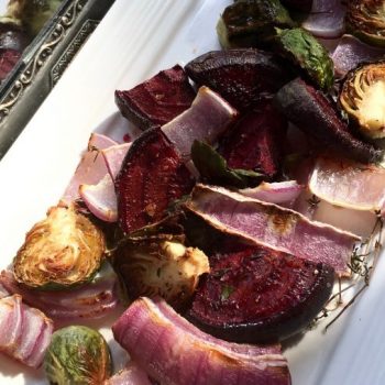 Roasted Red Beets & Brussels Sprouts Recipe