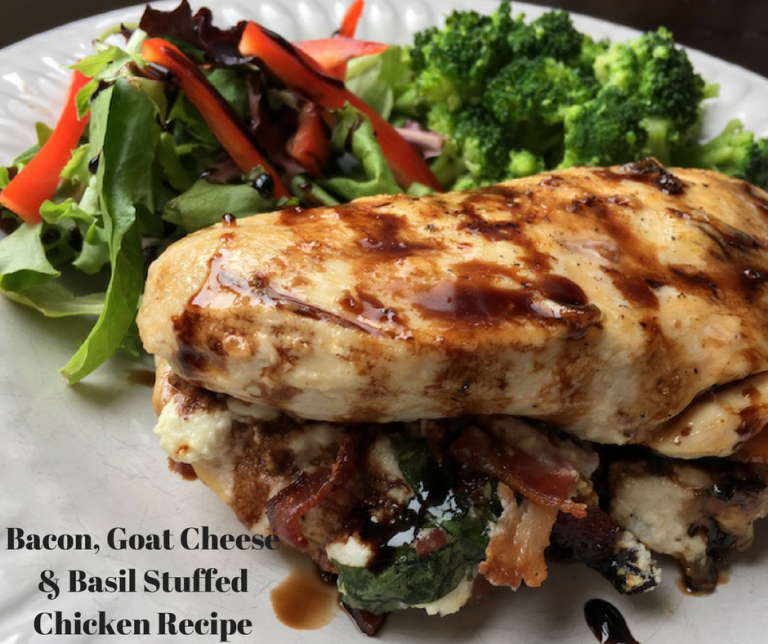 Bacon, Goat Cheese & Basil Stuffed Chicken Recipe