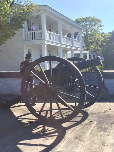 canon firing at fort mackinac on mackinac island