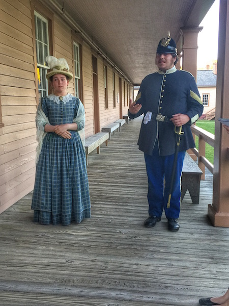 Costumed living history characters at Fort Mackinac On Mackinac Island2