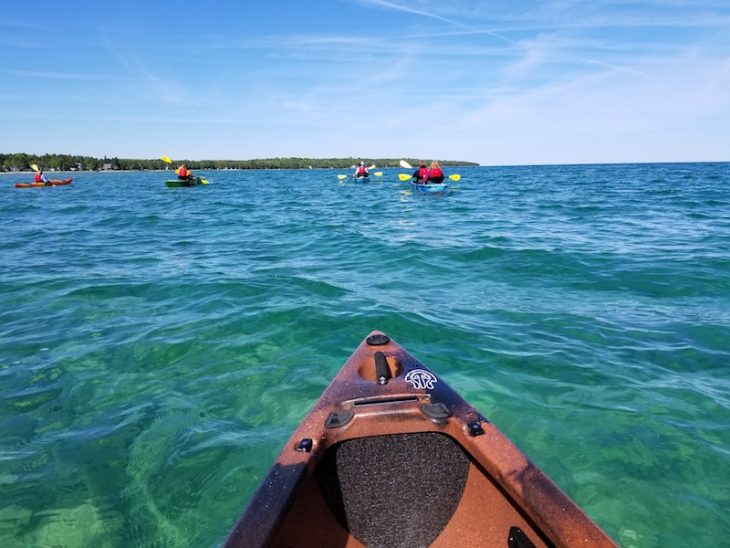 kayak the straits of mackinac from mackinaw city